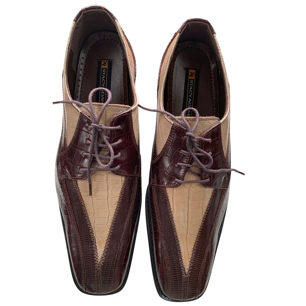 Men’s Stacy Adams Genuine Leather Oxford Tie Up Dress Shoes 11M Made in India